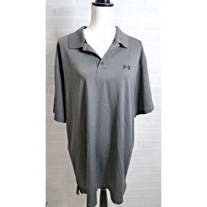 Under Armour Mens‎ Polo 2XL Gray/Black